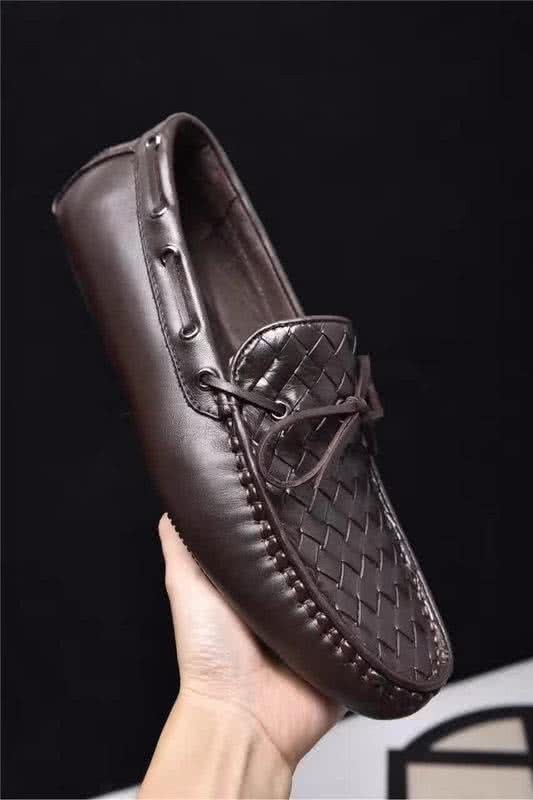 Bottega Veneta New Fashion Loafers Cowhide Coffee Men 5