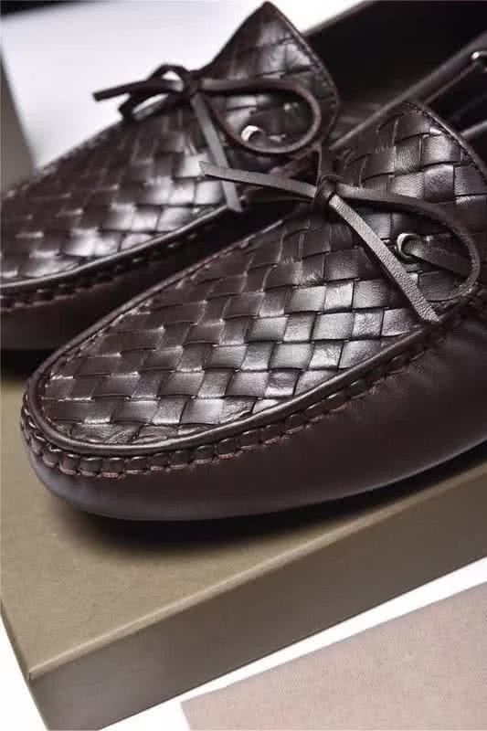 Bottega Veneta New Fashion Loafers Cowhide Coffee Men 7