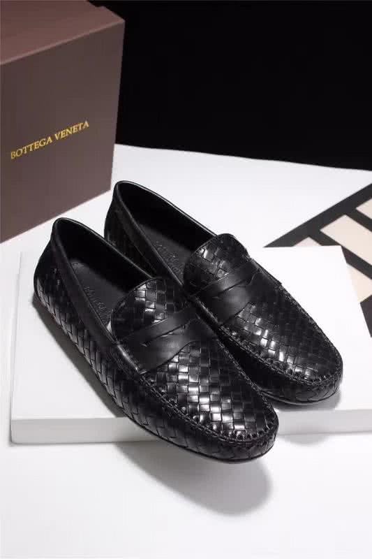 Bottega Veneta New Fashion Loafers Cowhide Woven Black Men 4