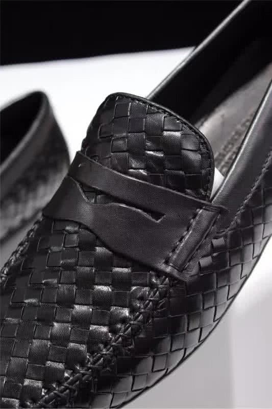 Bottega Veneta New Fashion Loafers Cowhide Woven Black Men 6