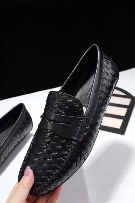 Bottega Veneta New Fashion Loafers Cowhide Woven Black Men 8