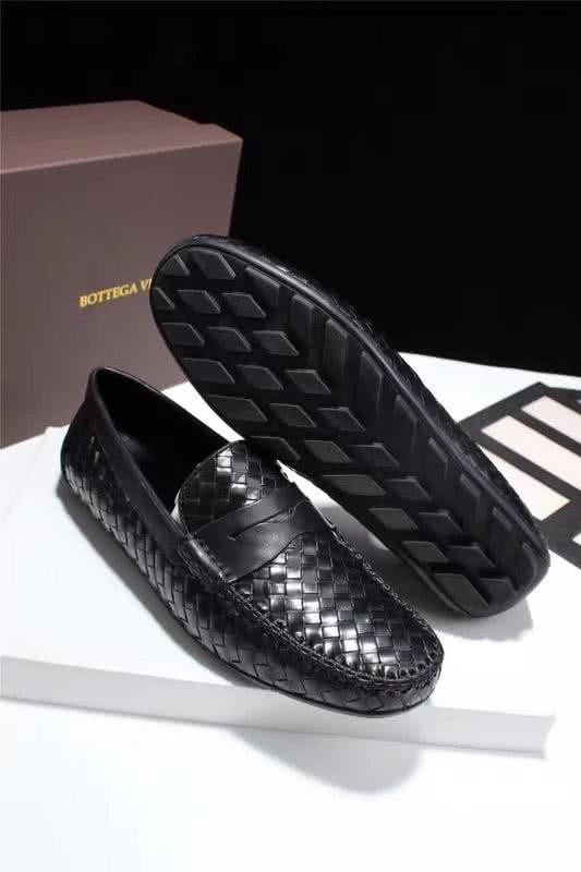 Bottega Veneta New Fashion Loafers Cowhide Woven Black Men 7