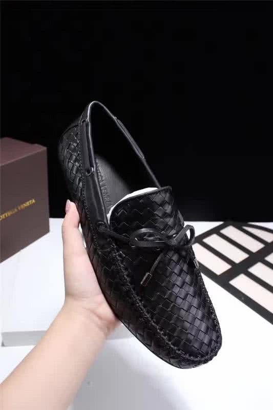Bottega Veneta New Fashion Loafers Cowhide Lace Woven Coffee Men 4