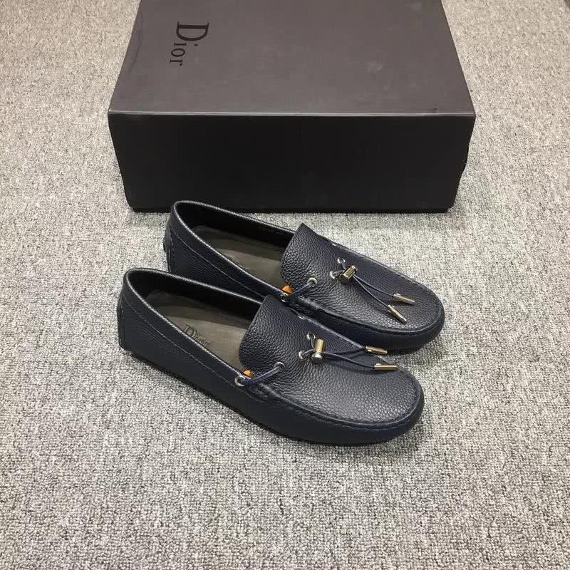 Dior Loafers Real Leather Laces Black Men 3