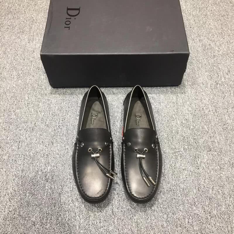 Dior Loafers Real Calf Leather Laces Black Men 2
