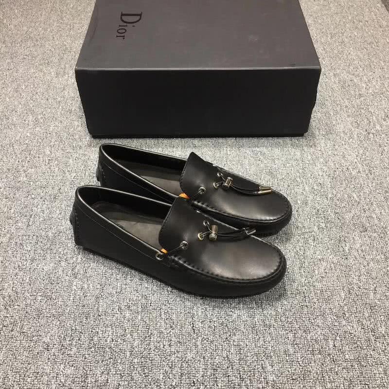 Dior Loafers Real Calf Leather Laces Black Men 3
