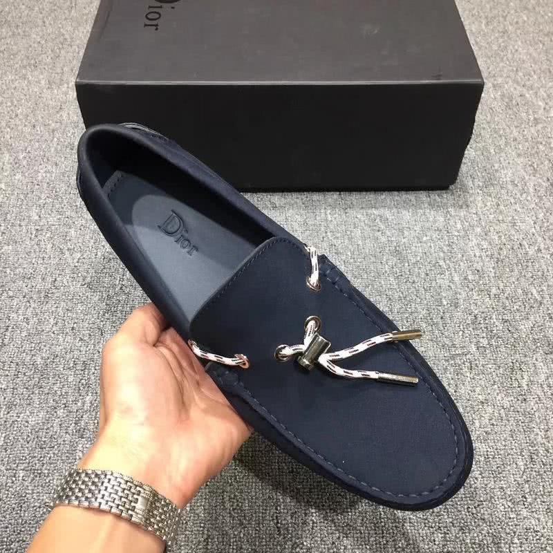 Dior Loafers Real Suede Laces Dark Blue Men 4