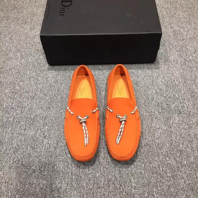 Dior Loafers Real Suede Laces Orange Men 2