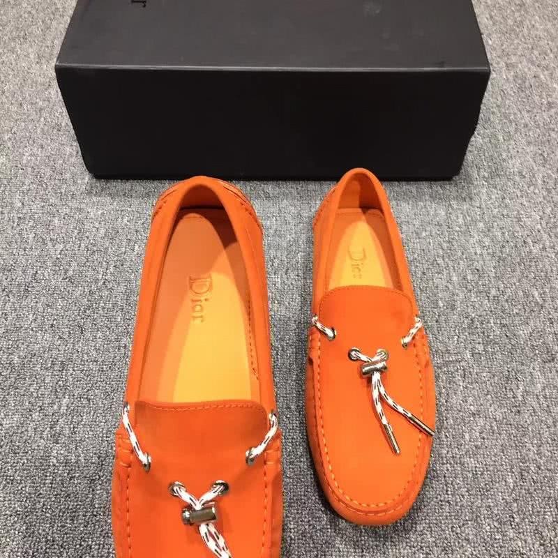 Dior Loafers Real Suede Laces Orange Men 5