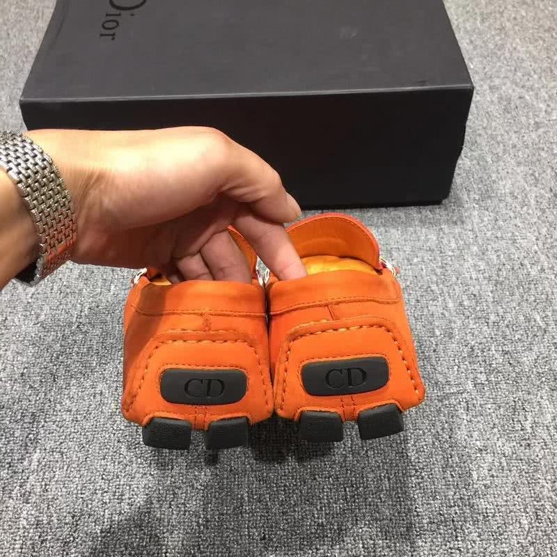 Dior Loafers Real Suede Laces Orange Men 8
