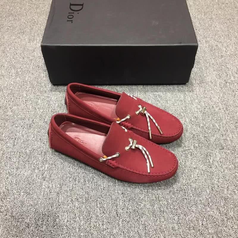 Dior Loafers Real Suede Laces Wine Men 2