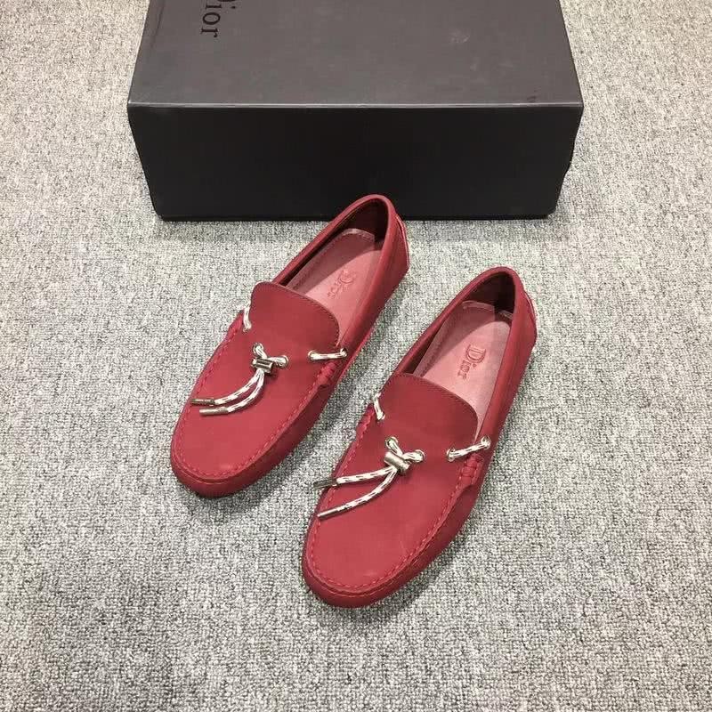 Dior Loafers Real Suede Laces Wine Men 1