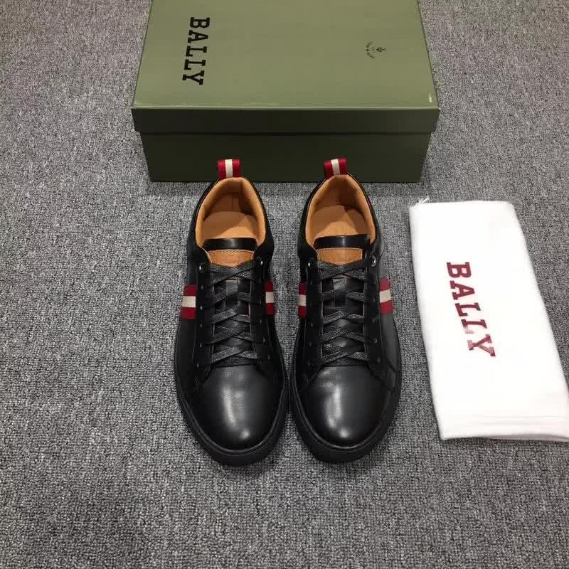 Bally Fashion Business Shoes Cowhide Black And Red Men 2