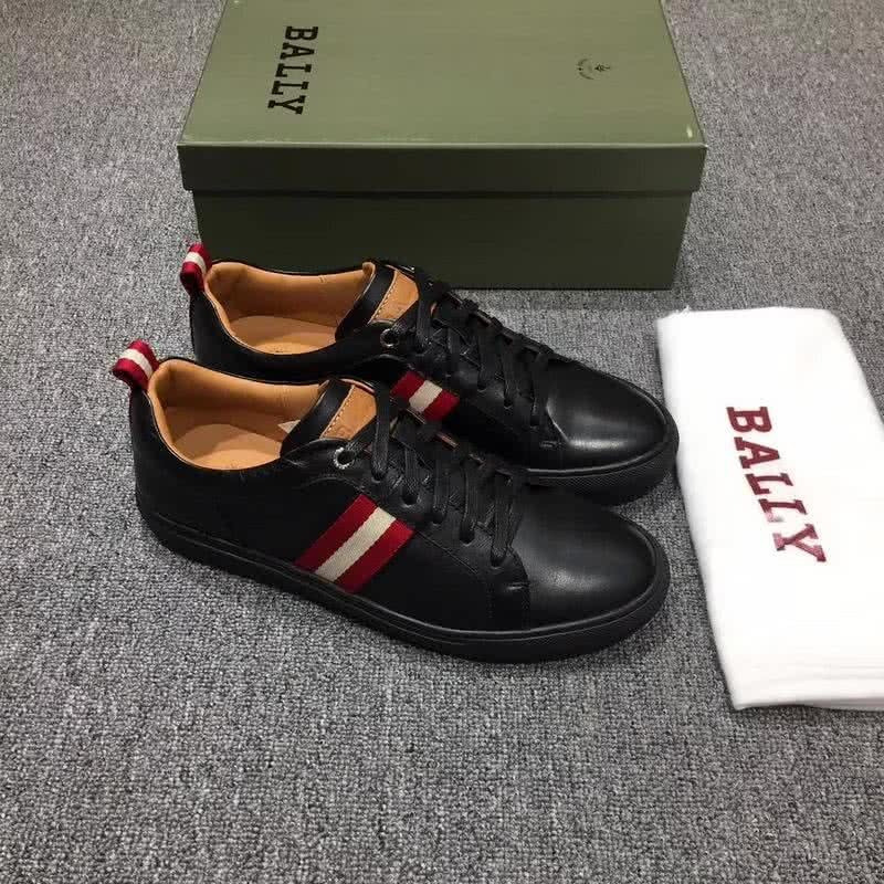 Bally Fashion Business Shoes Cowhide Black And Red Men 3