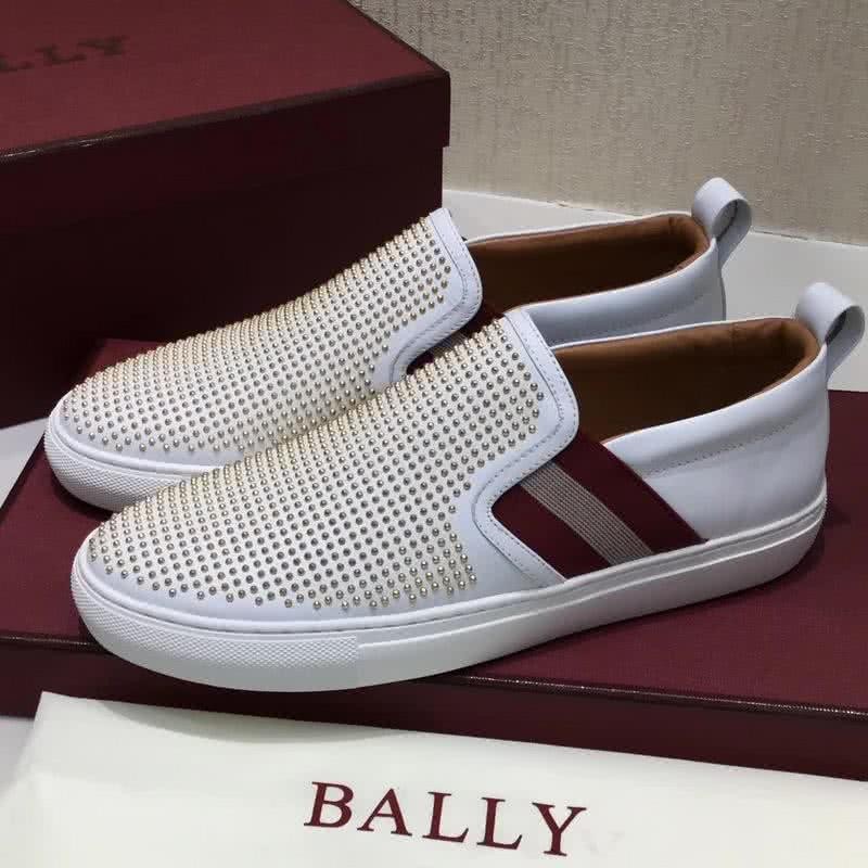 Bally Fashion Business Shoes Cowhide White Men 3