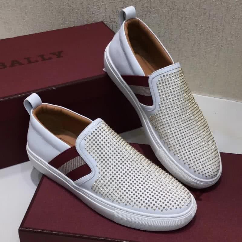 Bally Fashion Business Shoes Cowhide White Men 5