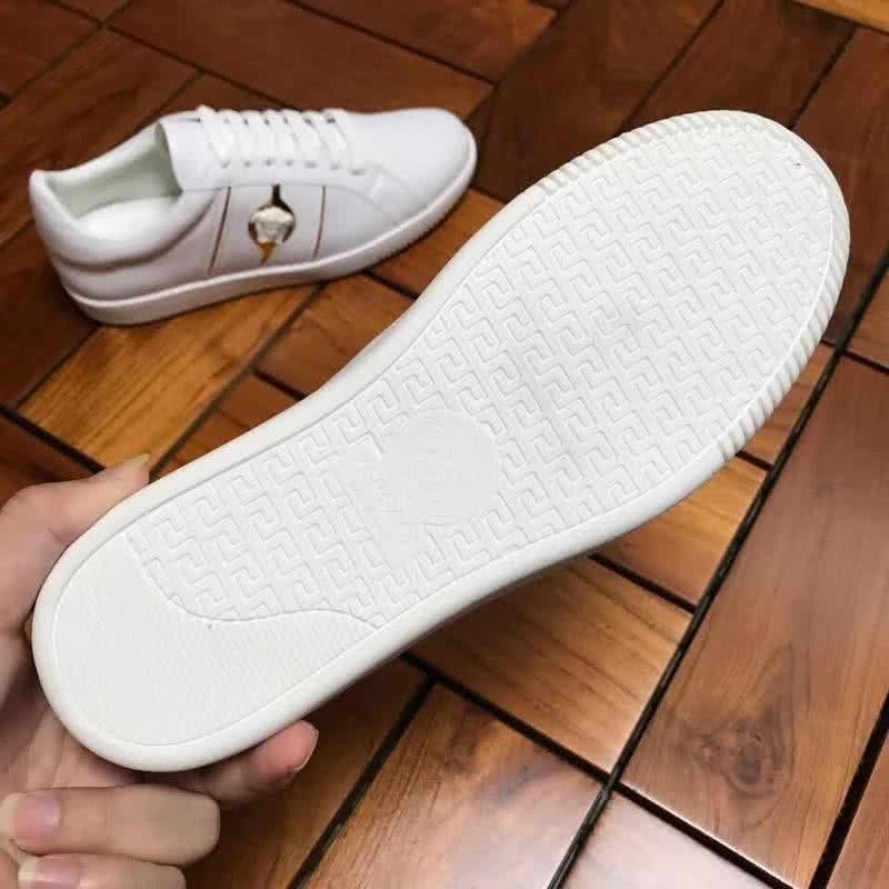Versace Low-top Casual Shoes Cowhide White And Gold Men 9