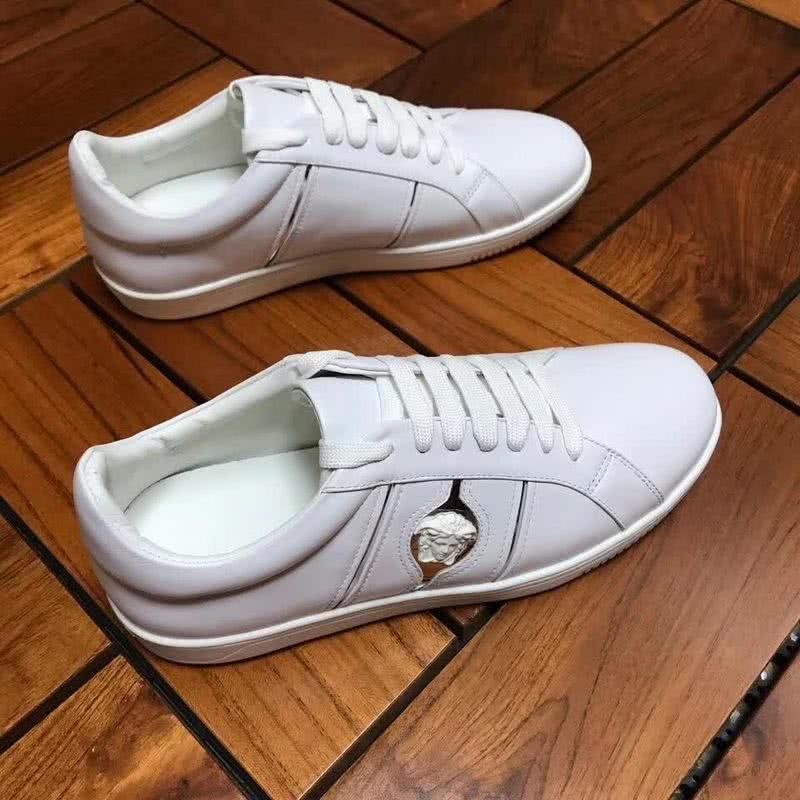 Versace Low-top Casual Shoes Cowhide White And Sliver Men 6