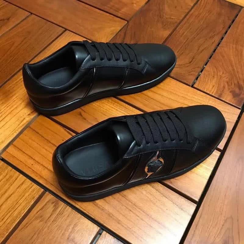 Versace Low-top Casual Shoes Cowhide Black And Sliver Men 6