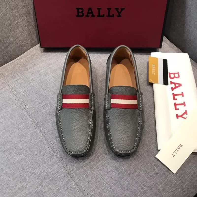 Bally Fashion Business Shoes Cowhide Grey Men 2
