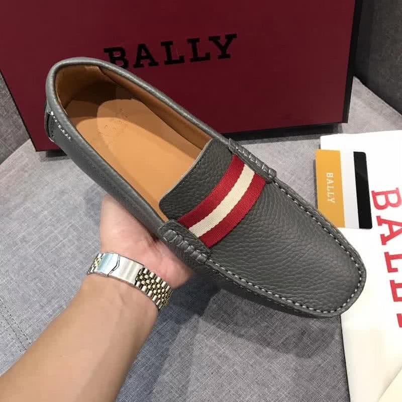Bally Fashion Business Shoes Cowhide Grey Men 3