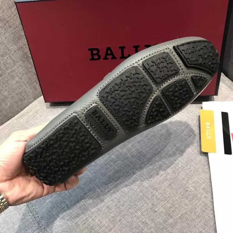 Bally Fashion Business Shoes Cowhide Grey Men 8