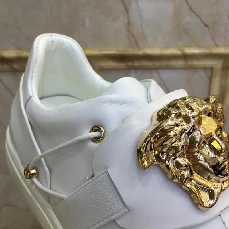 Versace Quality  Medusa Cowhide Loafers White Men 7