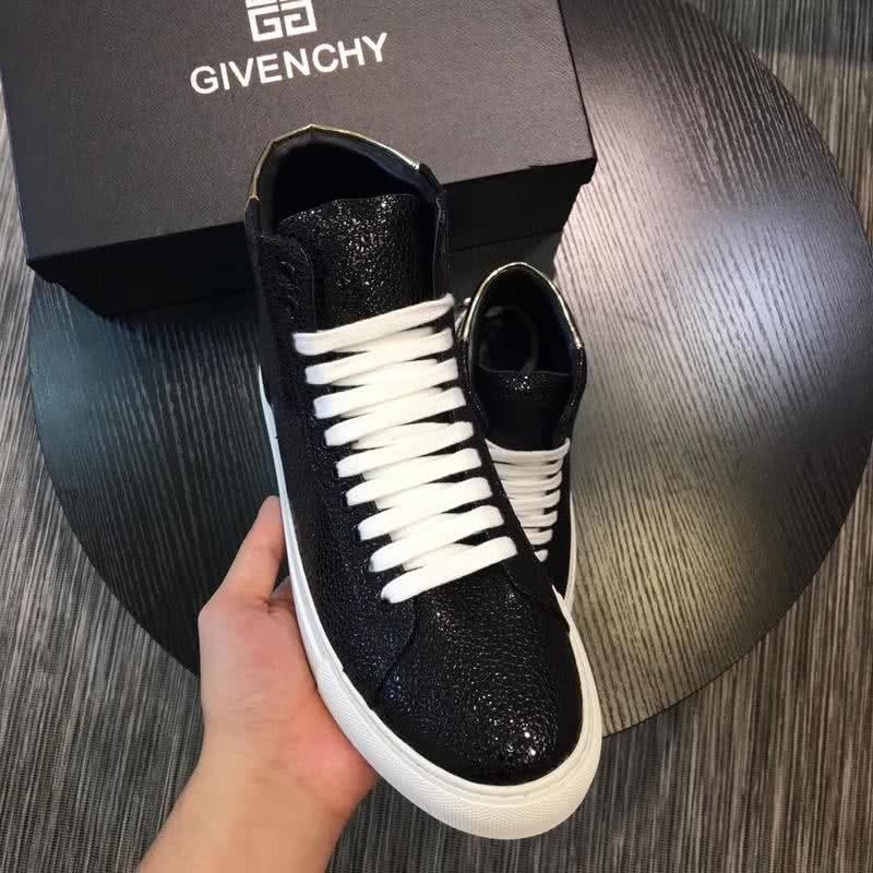 Givenchy Sneakers High Top Black Golden Upper White Shoelaces And Sole Men 3