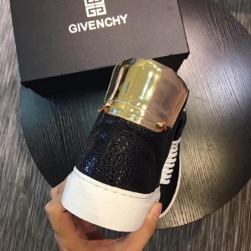 Givenchy Sneakers High Top Black Golden Upper White Shoelaces And Sole Men 5