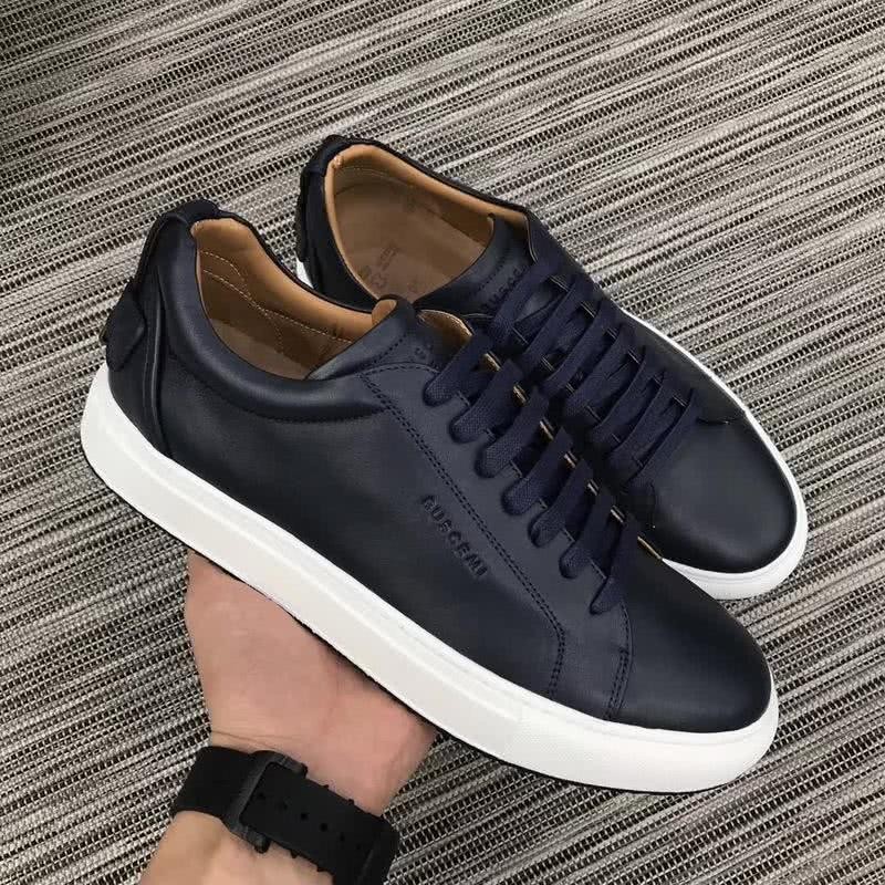 Buscemi Sneakers Leather Black Upper White Sole Navy Shoelaces Men 4