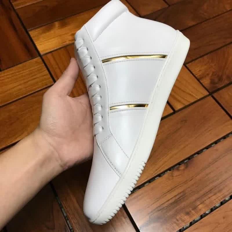 Versace High-top Casual Shoes Cowhide White And Gold Men 6