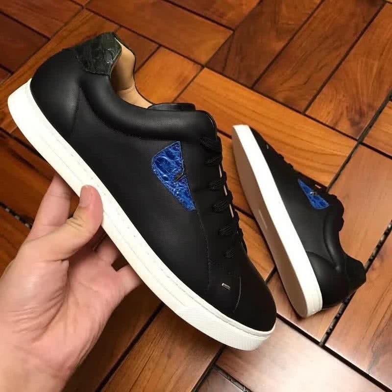 Fendi Sneakers Black Blue Upper White Sole Men 2