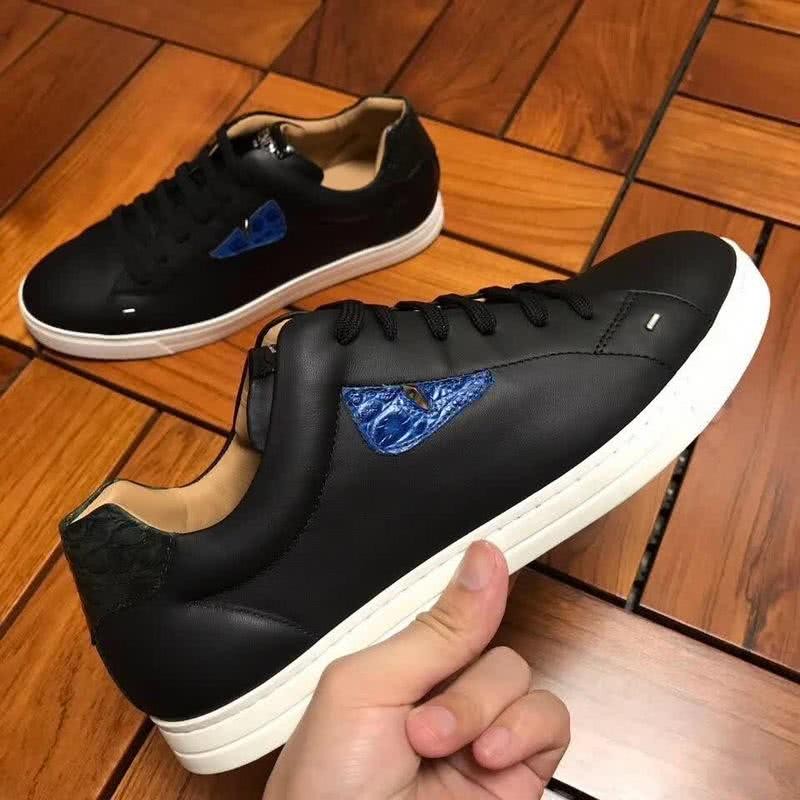 Fendi Sneakers Black Blue Upper White Sole Men 3