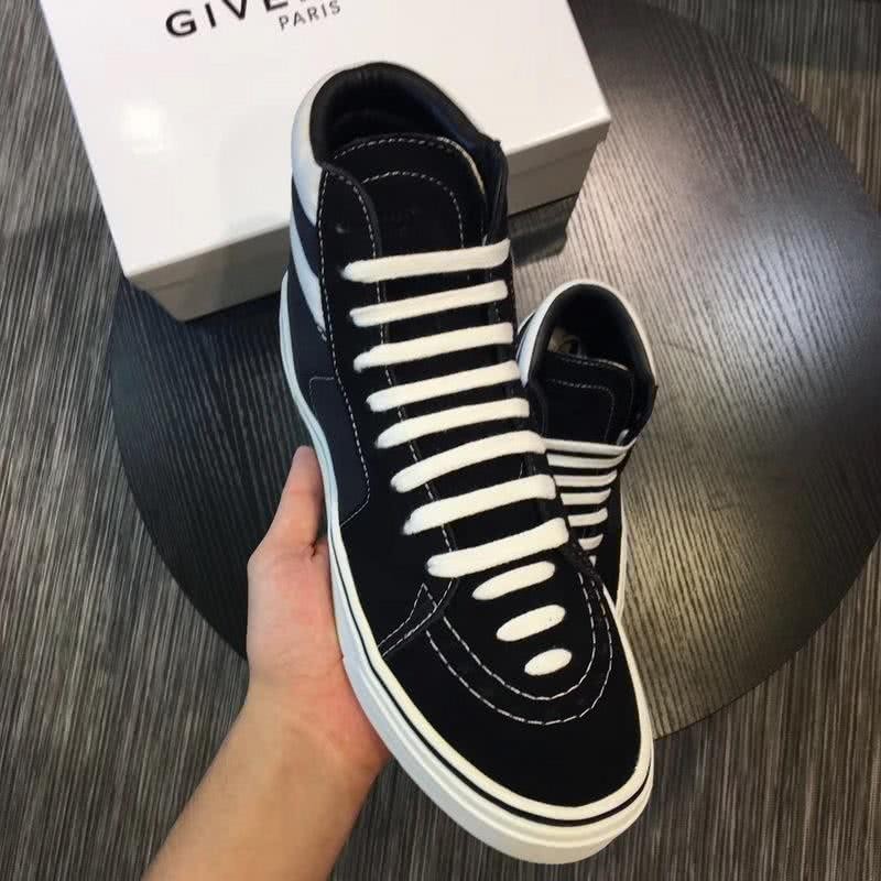 Givenchy Sneakers High Top Black Upper White Sole And Shoelaces Men 3