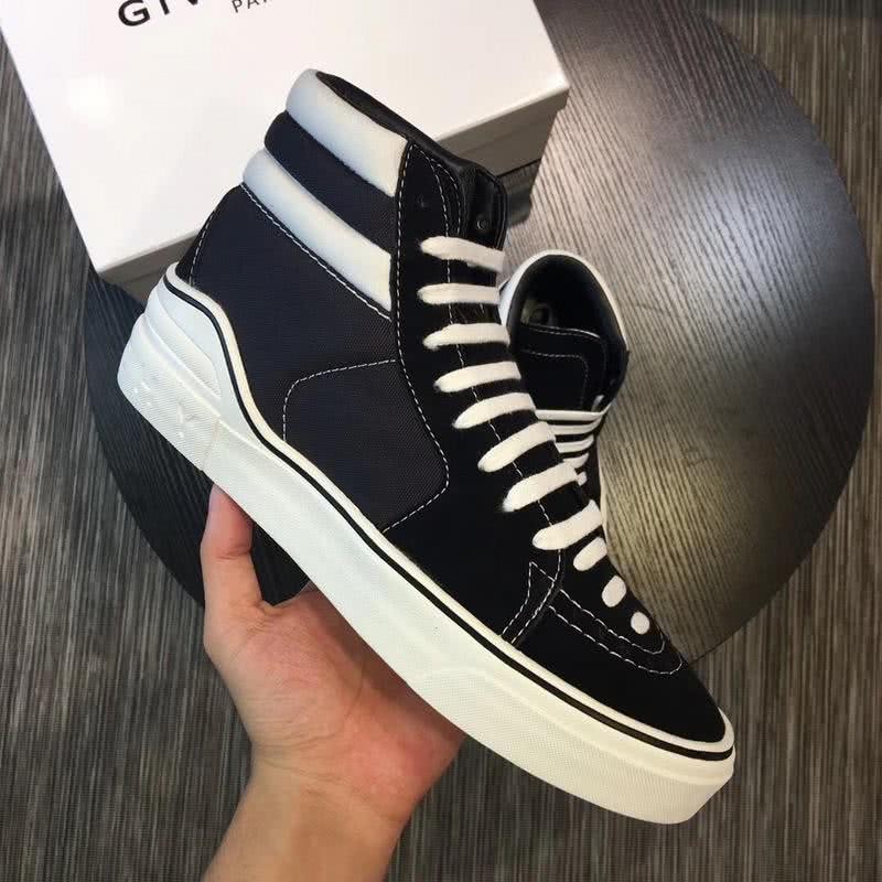 Givenchy Sneakers High Top Black Upper White Sole And Shoelaces Men 4
