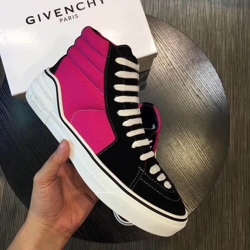 Givenchy Sneakers High Top Black Pink Upper White Sole And Shoelaces Men 2