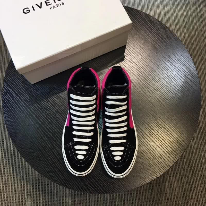 Givenchy Sneakers High Top Black Pink Upper White Sole And Shoelaces Men 3