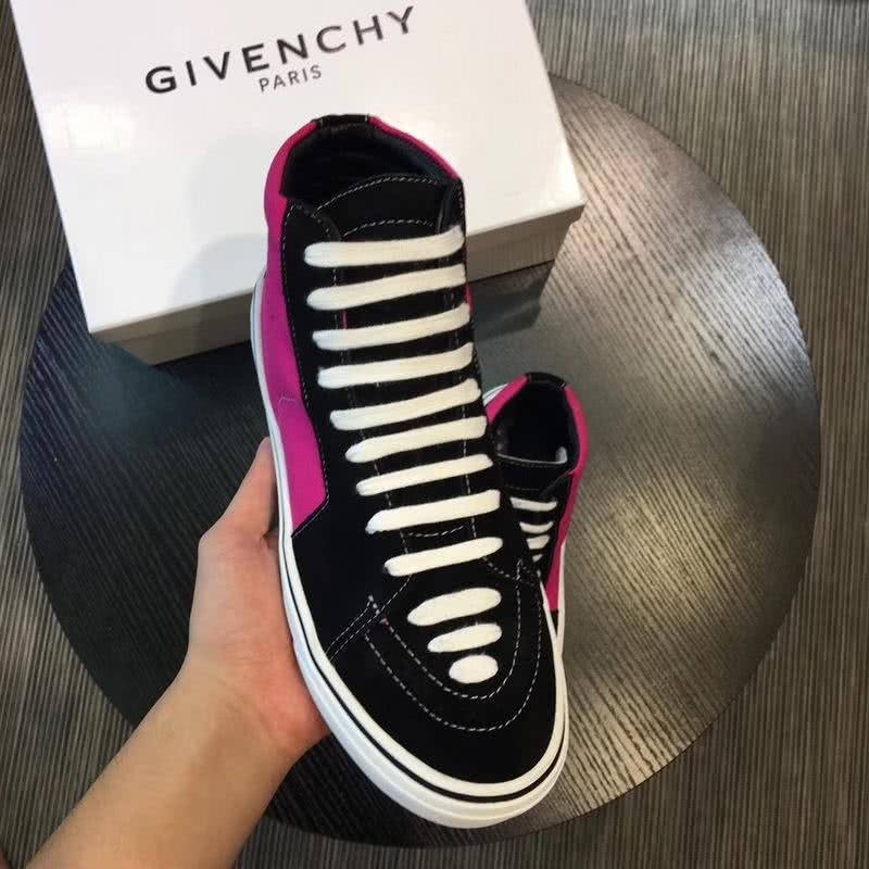 Givenchy Sneakers High Top Black Pink Upper White Sole And Shoelaces Men 4
