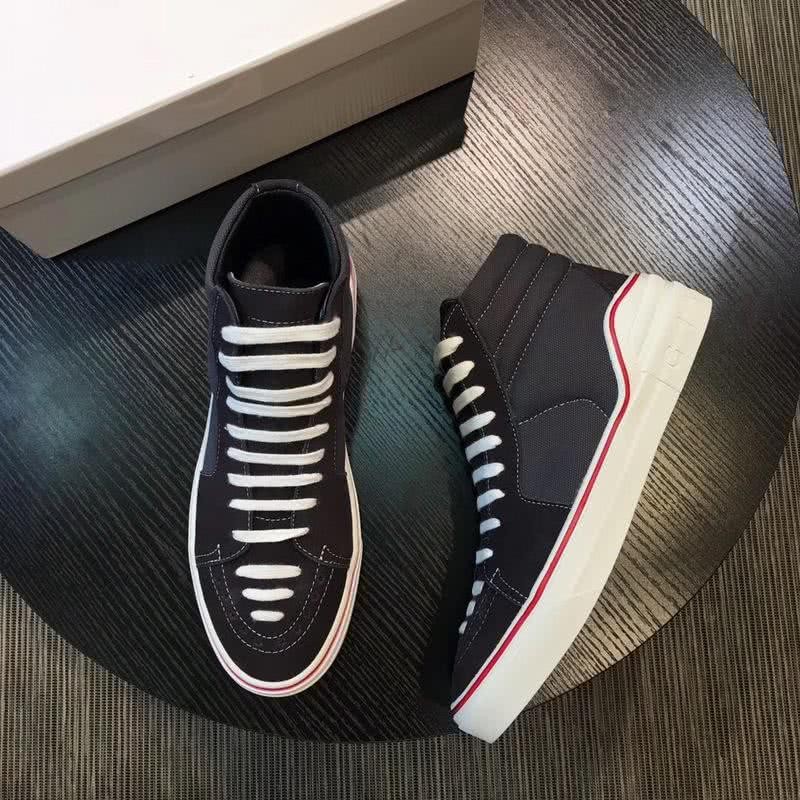 Givenchy Sneakers High Top Black Upper White Sole And Shoelaces Red Line Men 1