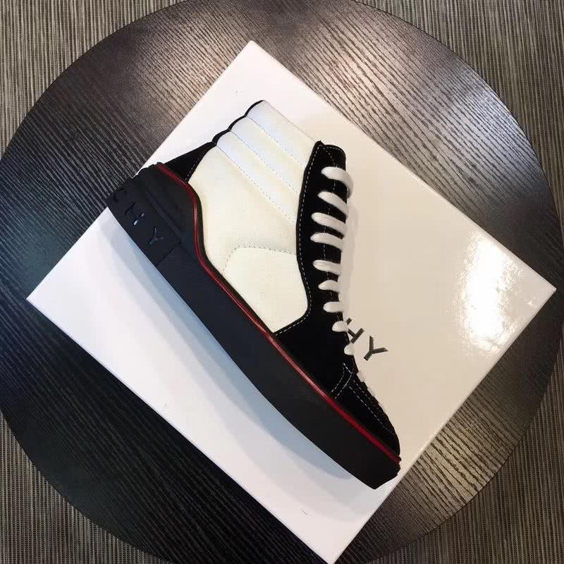Givenchy Sneakers High Top Black White Upper White Sole And Shoelaces Red Line Men 8