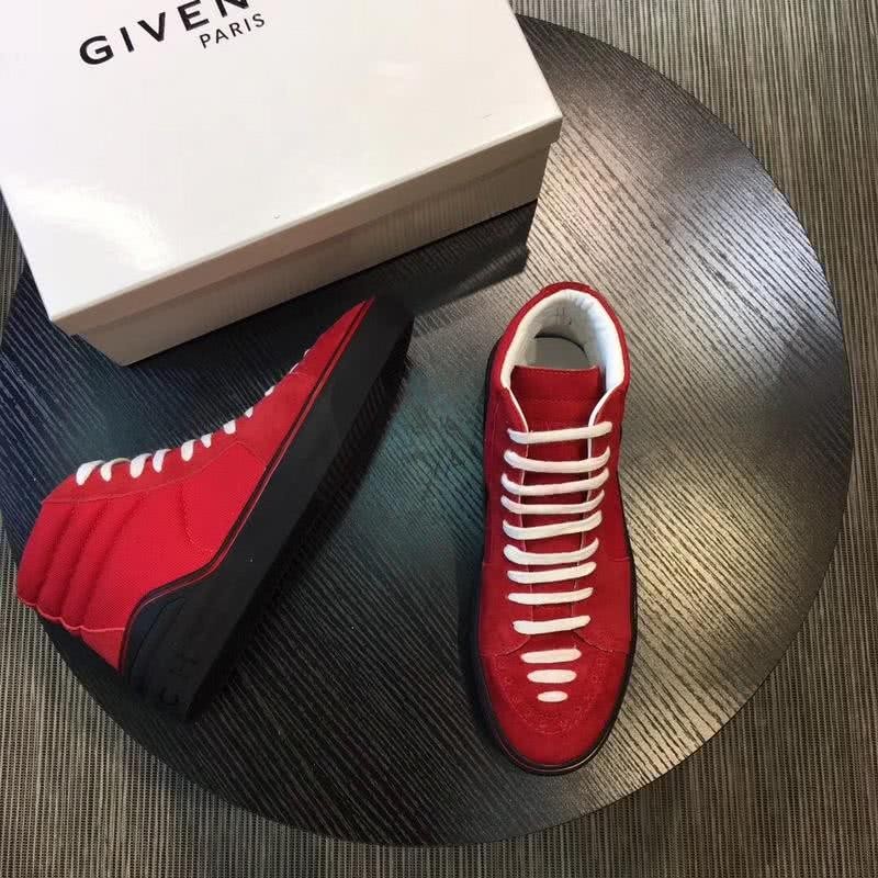 Givenchy Sneakers High Top Red Upper Black Sole And White Shoelaces Men 10