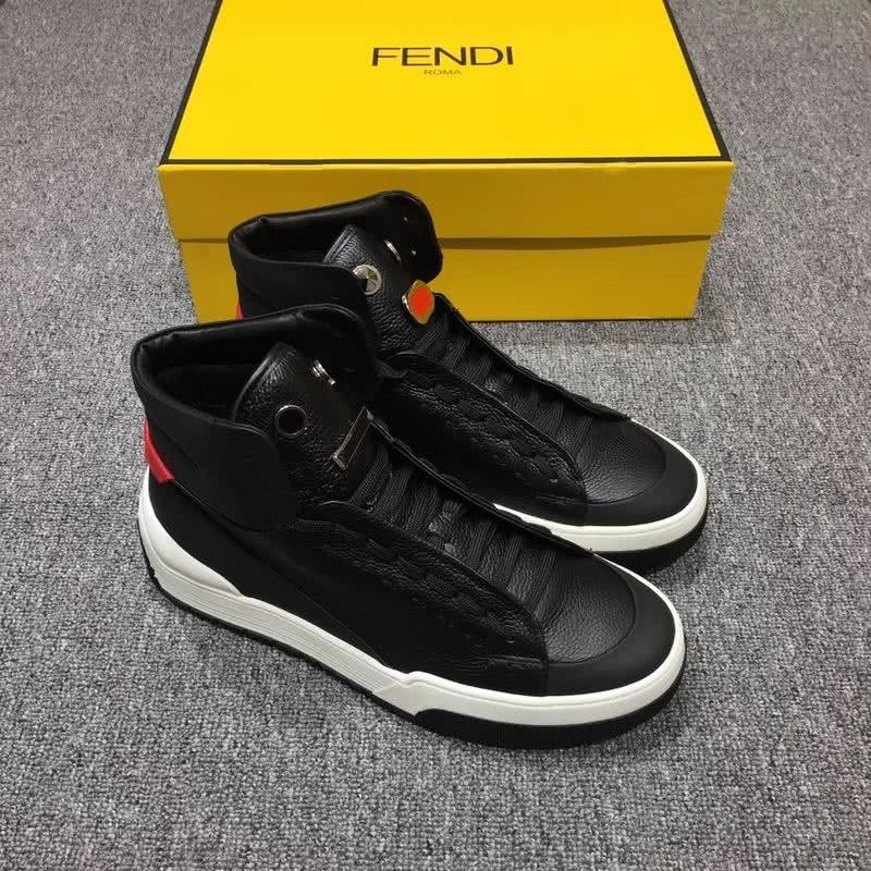 Fendi Sneakers High Top Black Red White Men 1