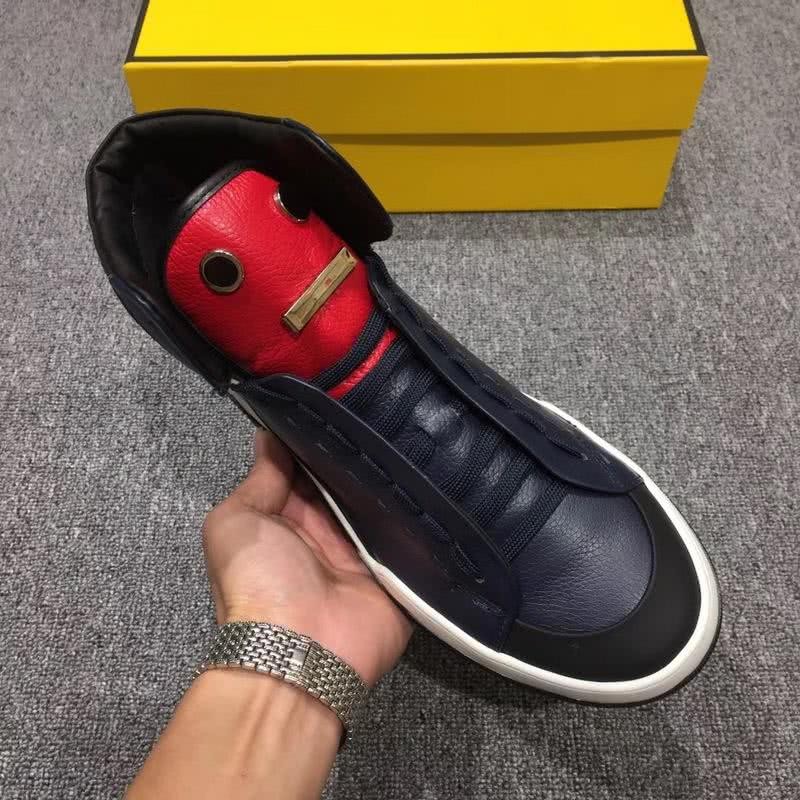 Fendi Sneakers High Top Black Red Yellow Men 6