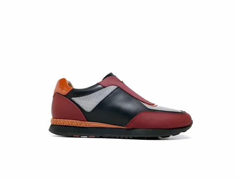 Bally Fashion Business Shoes Cowhide White And Red Men 4
