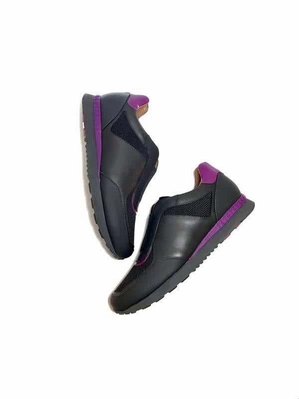 Bally Fashion Business Shoes Cowhide Black And Purple Men 5