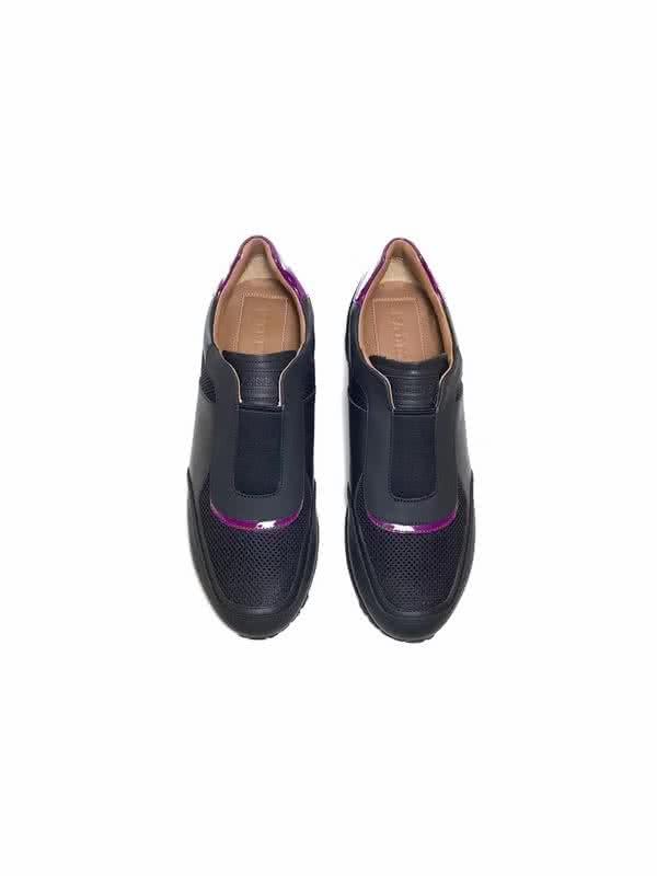 Bally Fashion Business Shoes Cowhide Black And Purple Men 8
