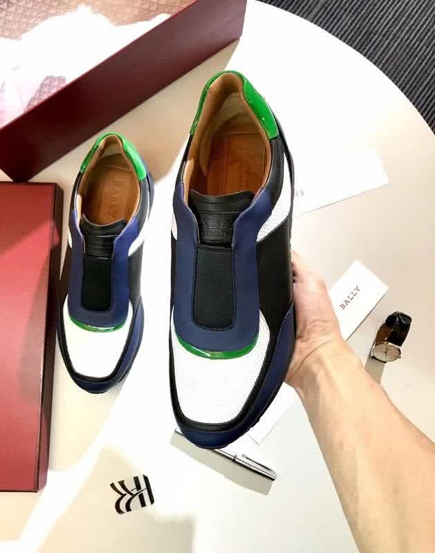Bally Fashion Business Shoes Cowhide Black And Green Men 8