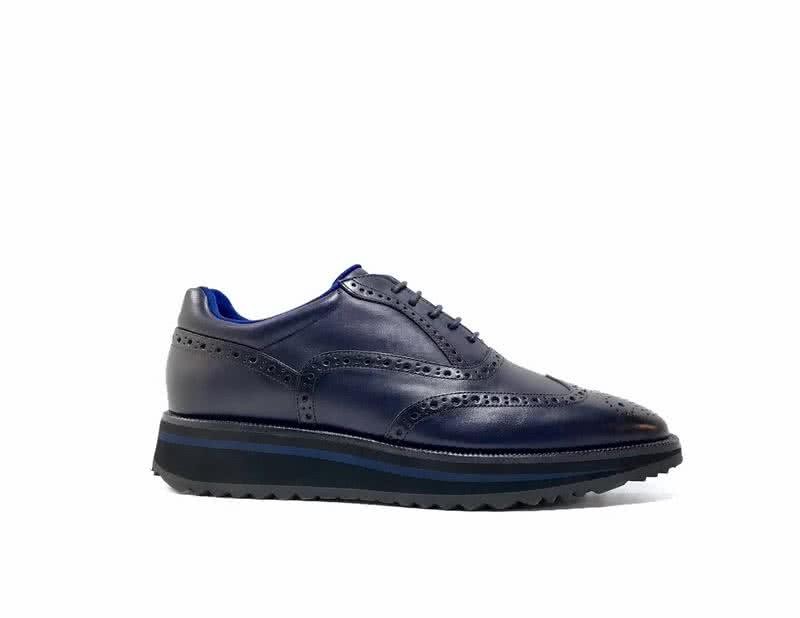Bally Fashion Business Shoes Cowhide Blue And Black Men 2