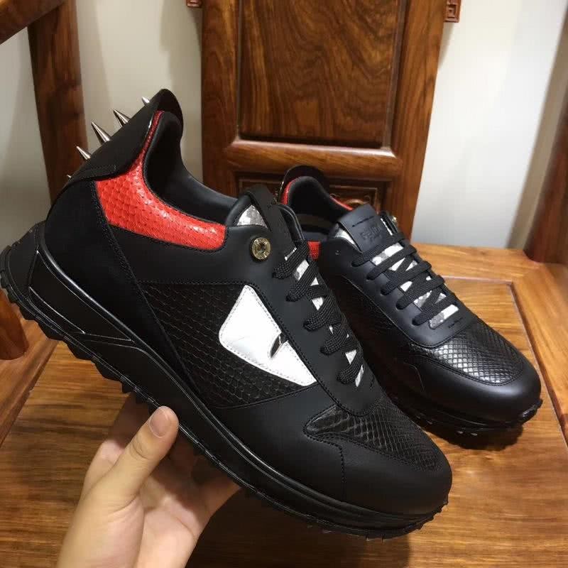 Fendi Sneakers Black Red White Men 9