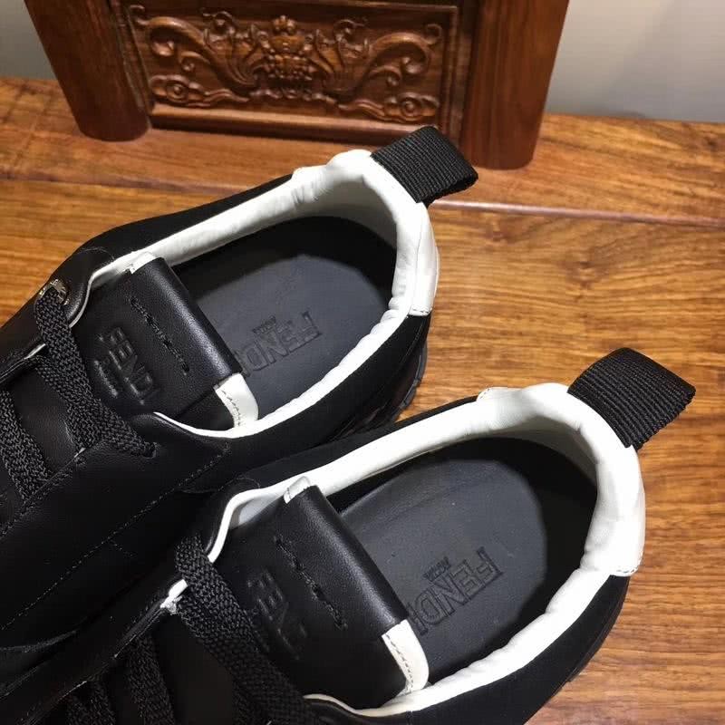 Fendi Sneakers Leather Black White Men 6